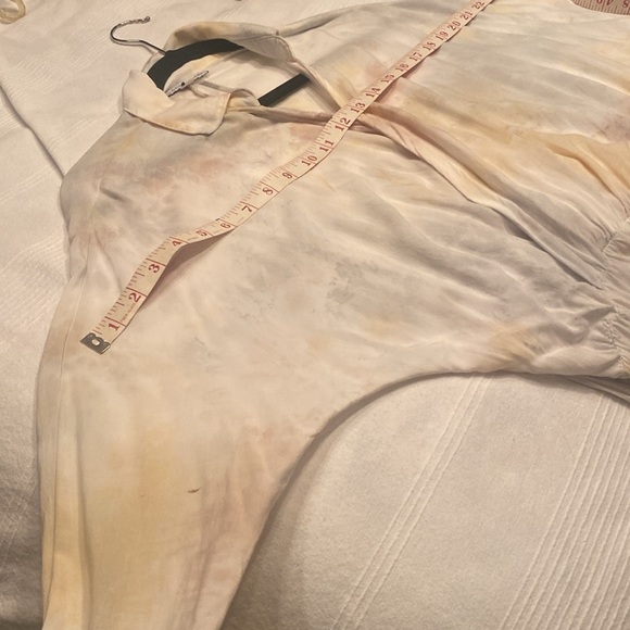 Young Fabulous & Broke tie dye faux wrap mini midi dress batwing sleeves sz S - Picture 15 of 17